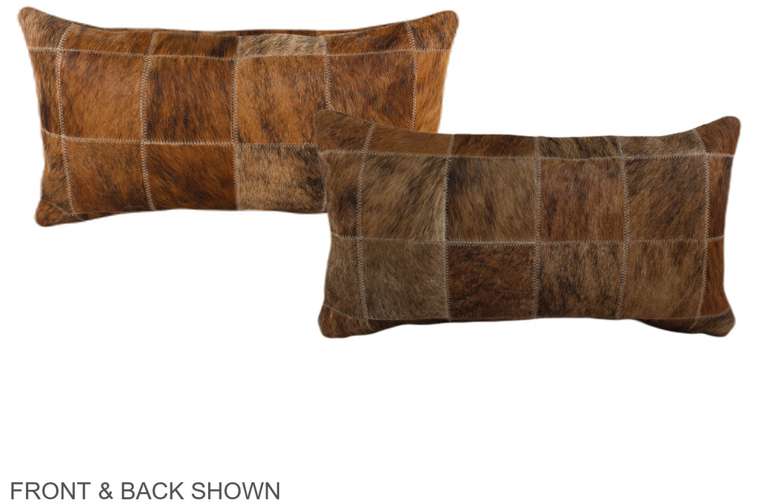 Patchwork 12"x22" Brazilian Cowhide Pillow #A37785 by Hudson Hides