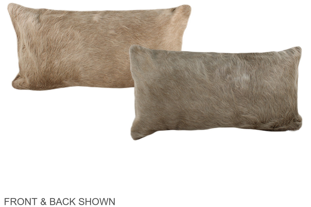 Champagne 12"x22" Brazilian Cowhide Pillow #A37790 by Hudson Hides