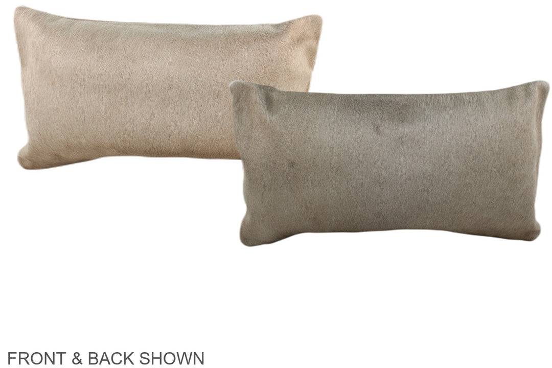 Champagne 12"x22" Brazilian Cowhide Pillow #A37792 by Hudson Hides