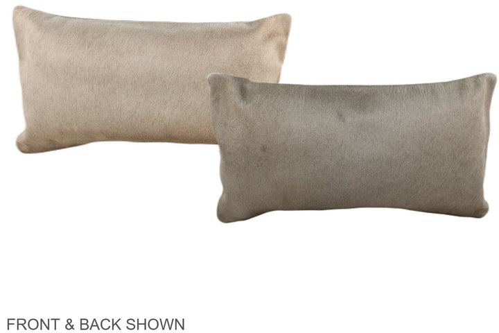 Champagne 12"x22" Brazilian Cowhide Pillow #A37792 by Hudson Hides