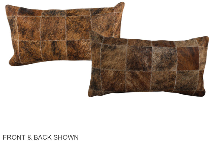 Patchwork 12"x22" Brazilian Cowhide Pillow #A37793 by Hudson Hides