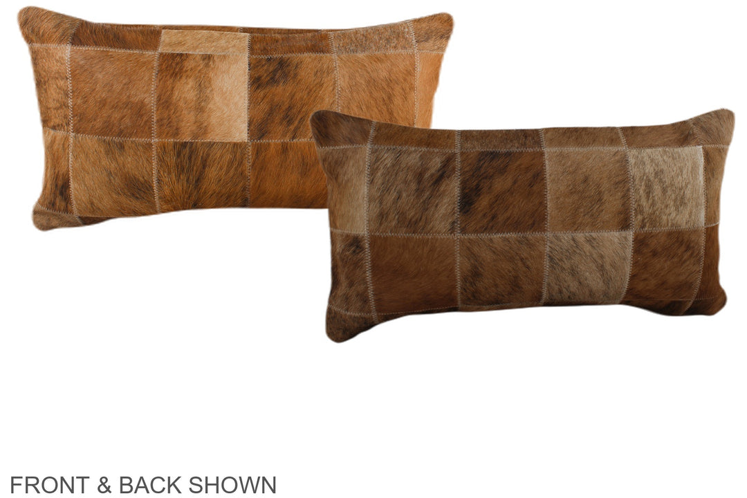 Patchwork 12"x22" Brazilian Cowhide Pillow #A37796 by Hudson Hides