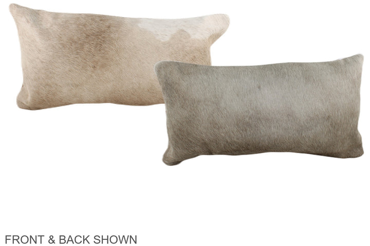 Taupe 12"x22" Brazilian Cowhide Pillow #A37797 by Hudson Hides