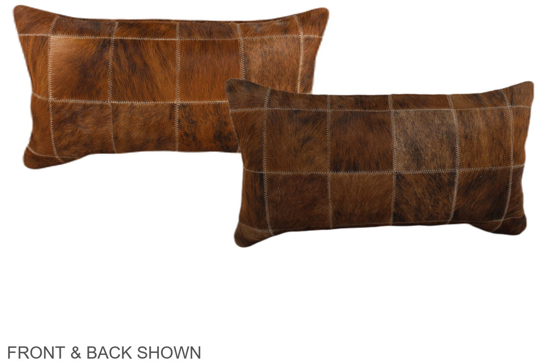 Patchwork 12"x22" Brazilian Cowhide Pillow #A37799 by Hudson Hides