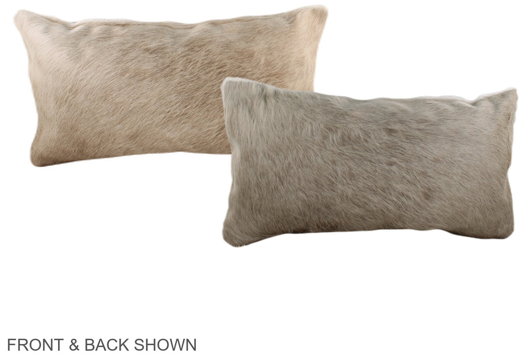 Champagne 12"x22" Brazilian Cowhide Pillow #A37800 by Hudson Hides