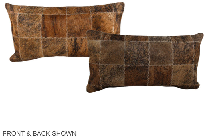 Patchwork 12"x22" Brazilian Cowhide Pillow #A37802 by Hudson Hides