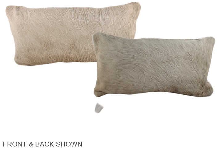Champagne 12"x22" Brazilian Cowhide Pillow #A37804 by Hudson Hides