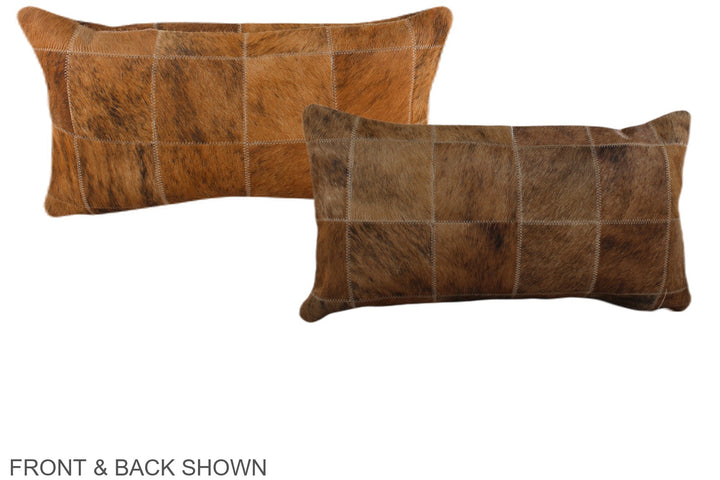 Patchwork 12"x22" Brazilian Cowhide Pillow #A37805 by Hudson Hides