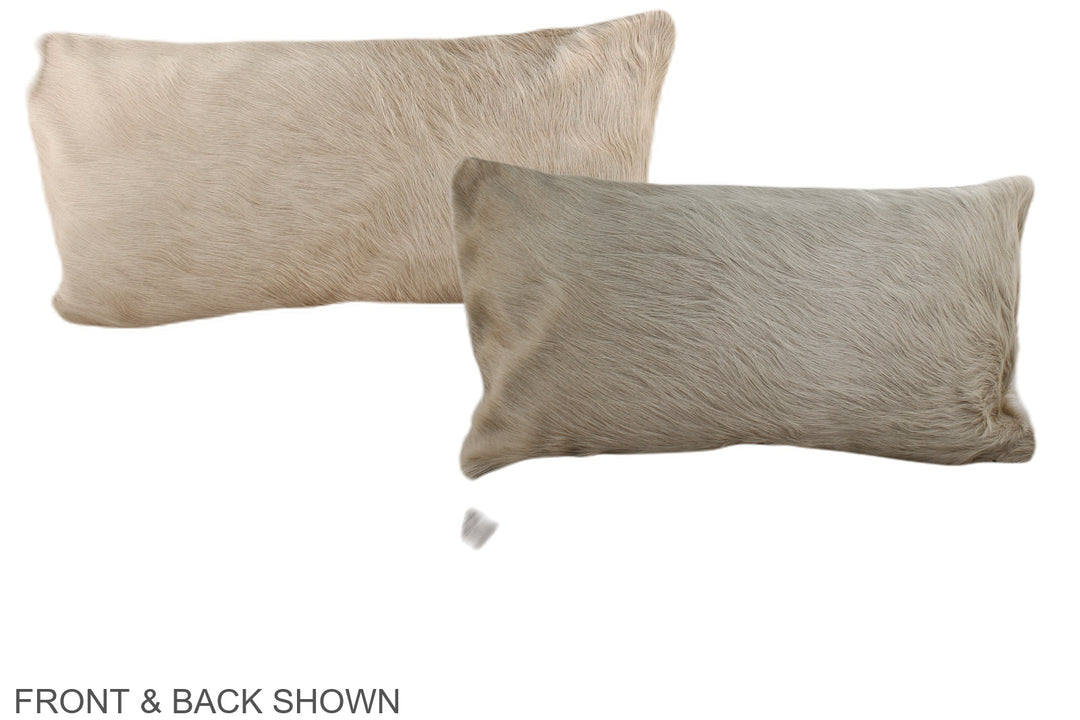 Champagne 12"x22" Brazilian Cowhide Pillow #A37806 by Hudson Hides