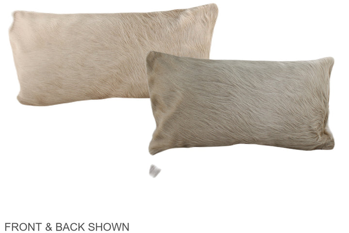 Champagne 12"x22" Brazilian Cowhide Pillow #A37806 by Hudson Hides