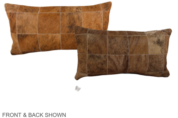 Patchwork 12"x22" Brazilian Cowhide Pillow #A37808 by Hudson Hides