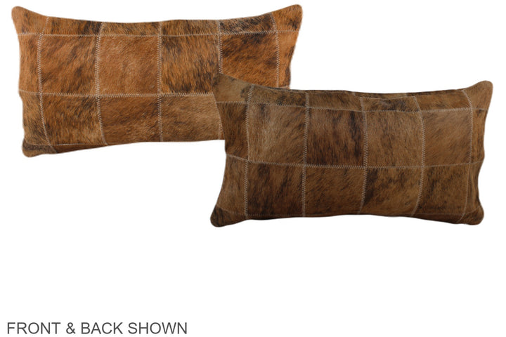 Patchwork 12"x22" Brazilian Cowhide Pillow #A37810 by Hudson Hides