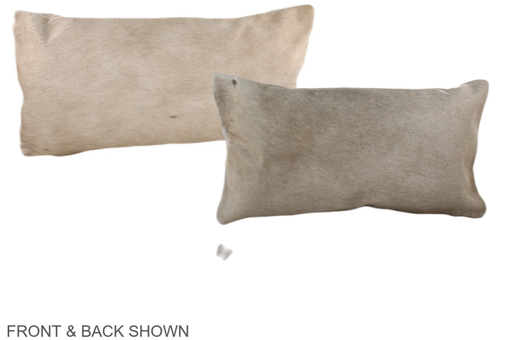 Taupe 12"x22" Brazilian Cowhide Pillow #A37811 by Hudson Hides