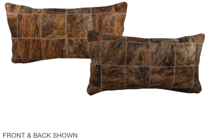 Patchwork 12"x22" Brazilian Cowhide Pillow #A37812 by Hudson Hides