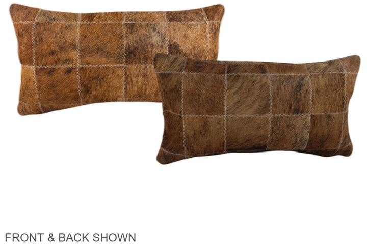Patchwork 12"x22" Brazilian Cowhide Pillow #A37818 by Hudson Hides