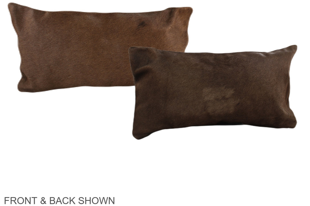 Chocolate 12"x22" Brazilian Cowhide Pillow #A37820 by Hudson Hides