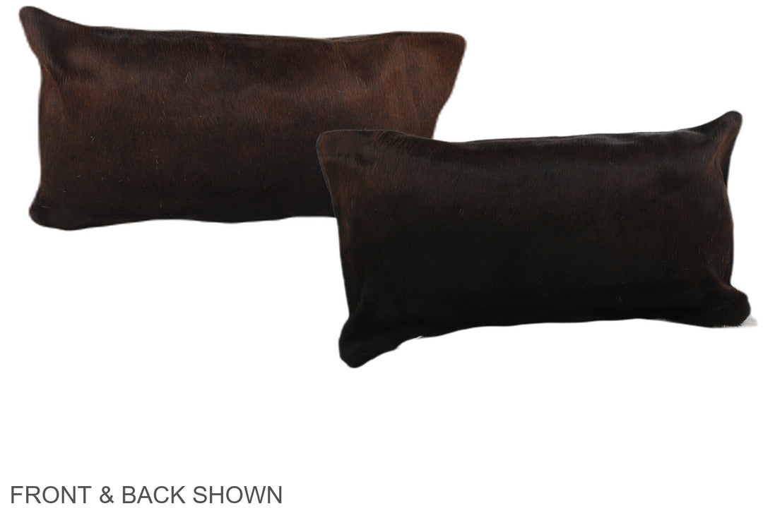 Chocolate 12"x22" Brazilian Cowhide Pillow #A37835 by Hudson Hides