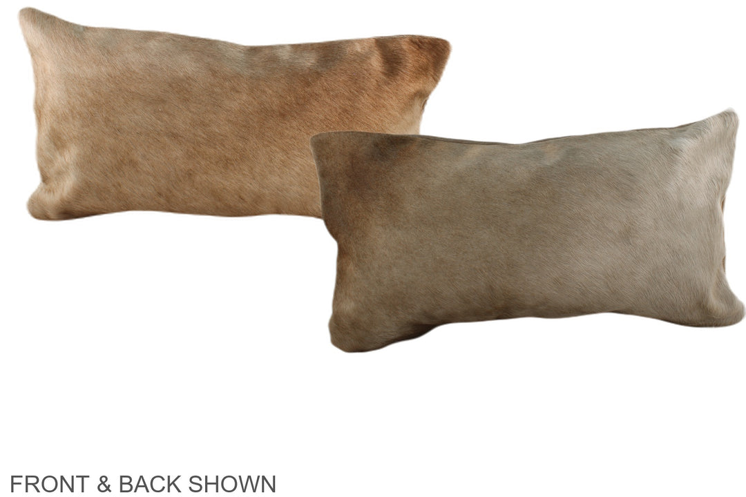 Taupe 12"x22" Brazilian Cowhide Pillow #A37836 by Hudson Hides