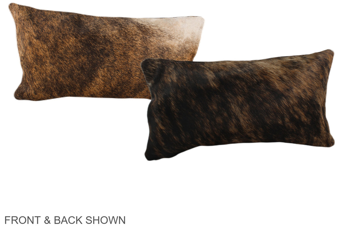 Dark Brindle 12"x22" Brazilian Cowhide Pillow #A37837 by Hudson Hides