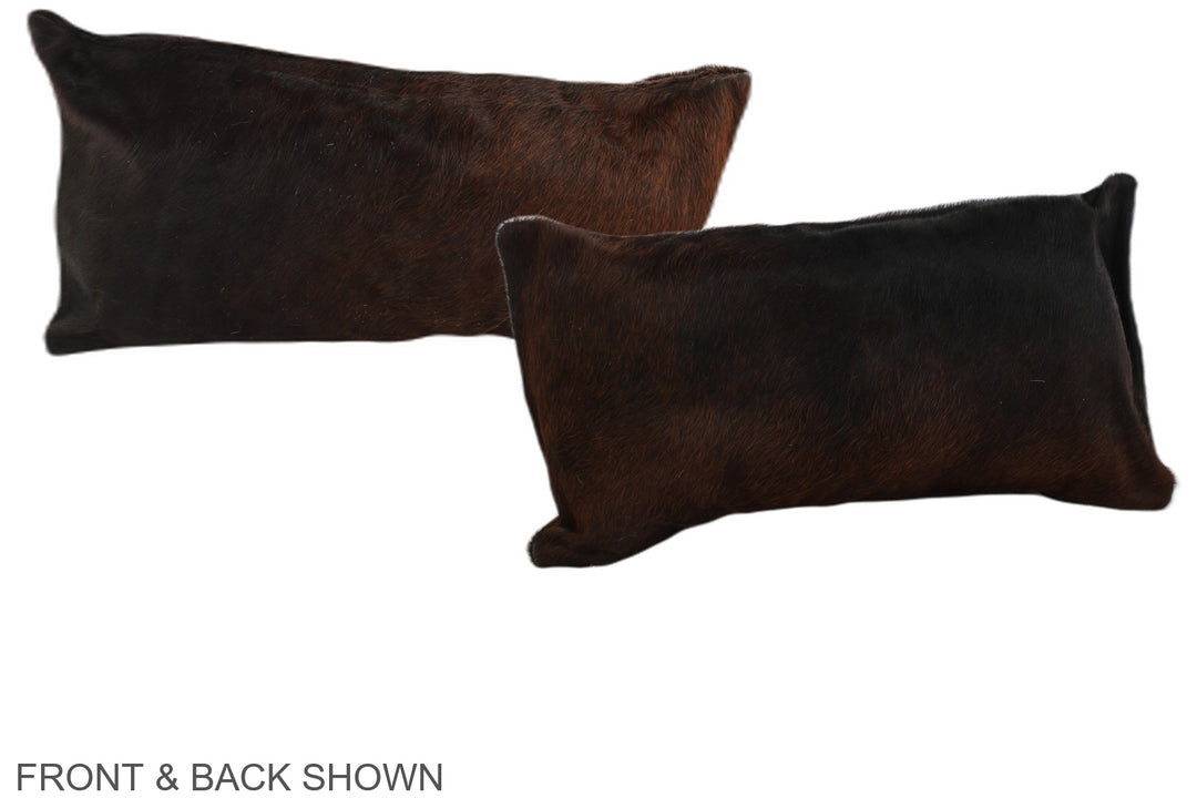 Chocolate 12"x22" Brazilian Cowhide Pillow #A37841 by Hudson Hides