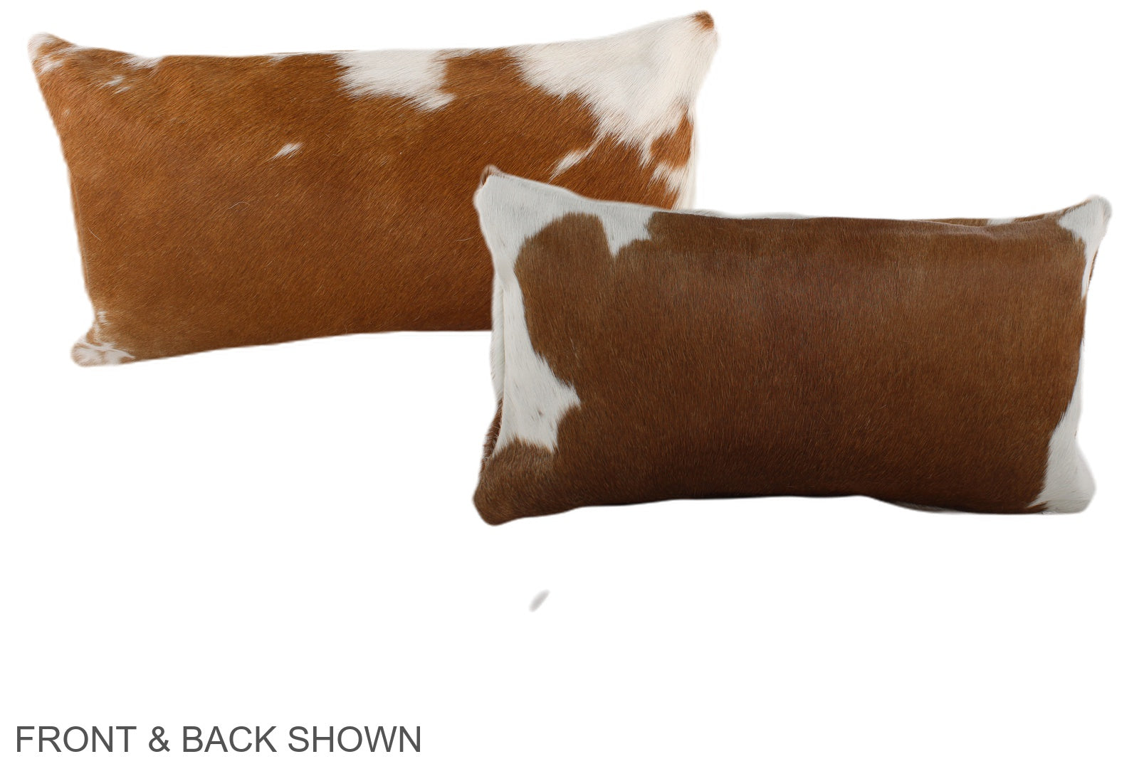 Brown and White Cowhide Pillow #A37853