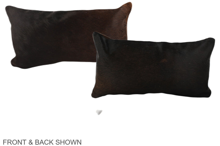 Chocolate 12"x22" Brazilian Cowhide Pillow #A37855 by Hudson Hides