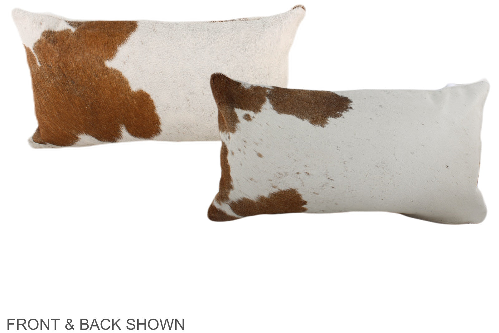 Brown and White Cowhide Pillow #A37860