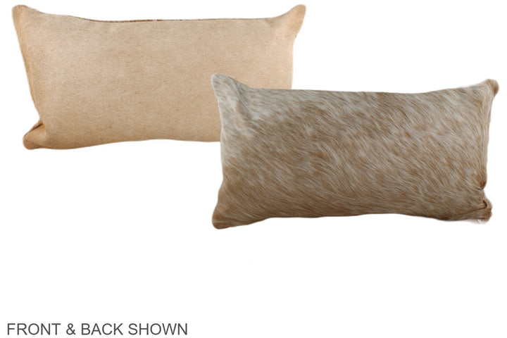 Beige 12"x22" Brazilian Cowhide Pillow #A37864 by Hudson Hides