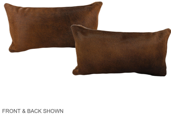 Chocolate 12"x22" Brazilian Cowhide Pillow #A37877 by Hudson Hides