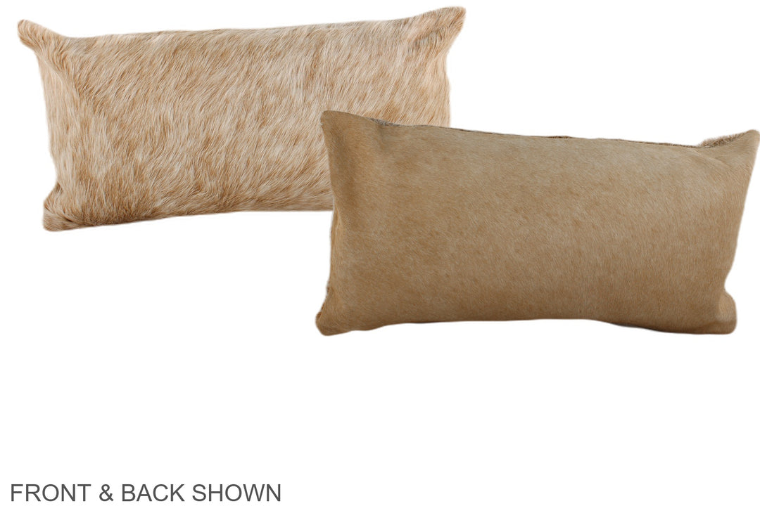 Beige 12"x22" Brazilian Cowhide Pillow #A37878 by Hudson Hides