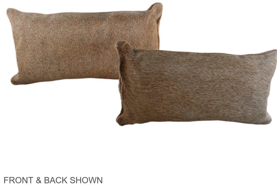 Taupe 12"x22" Brazilian Cowhide Pillow #A37891 by Hudson Hides
