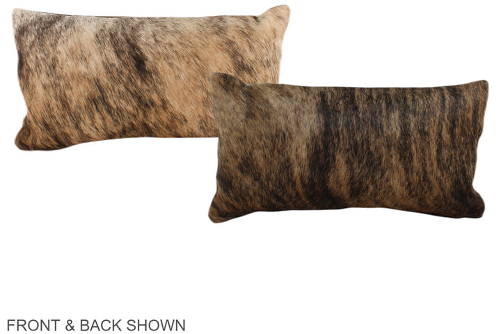 Medium Brindle 12"x22" Brazilian Cowhide Pillow #A37898 by Hudson Hides