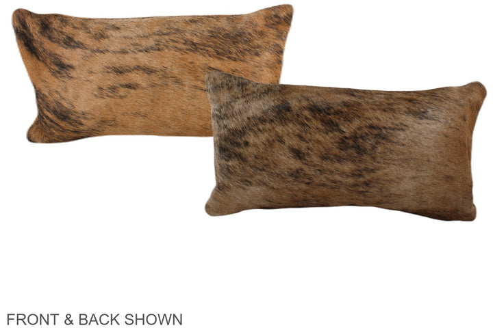 Medium Brindle 12"x22" Brazilian Cowhide Pillow #A37901 by Hudson Hides