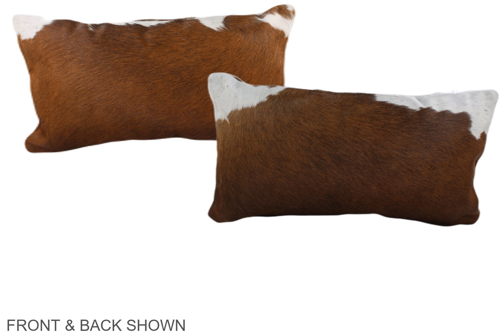 Brown and White Cowhide Pillow #A37903