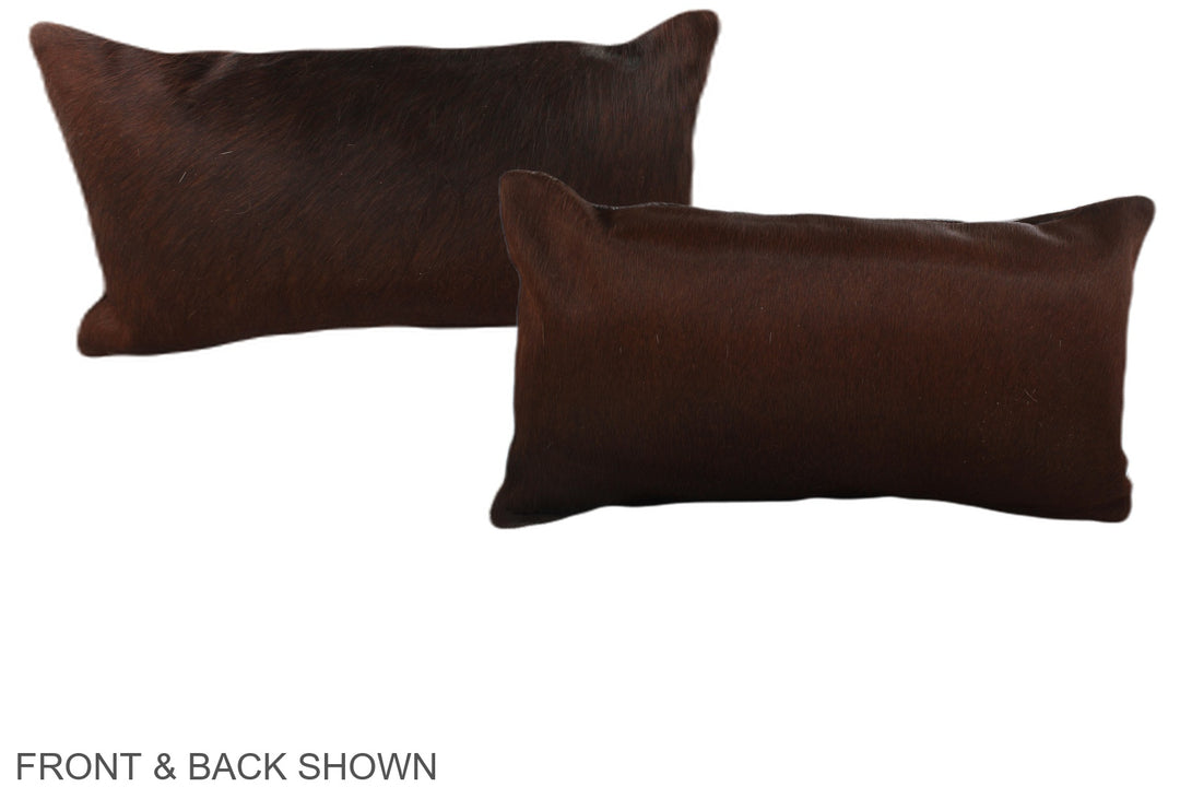 Chocolate 12"x22" Brazilian Cowhide Pillow #A37904 by Hudson Hides