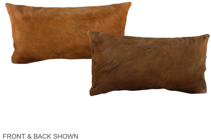 Solid Brown 12"x22" Brazilian Cowhide Pillow #A37906 by Hudson Hides