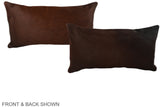 Brown with Red 12"x22" Brazilian Cowhide Pillow #A37910 by Hudson Hides