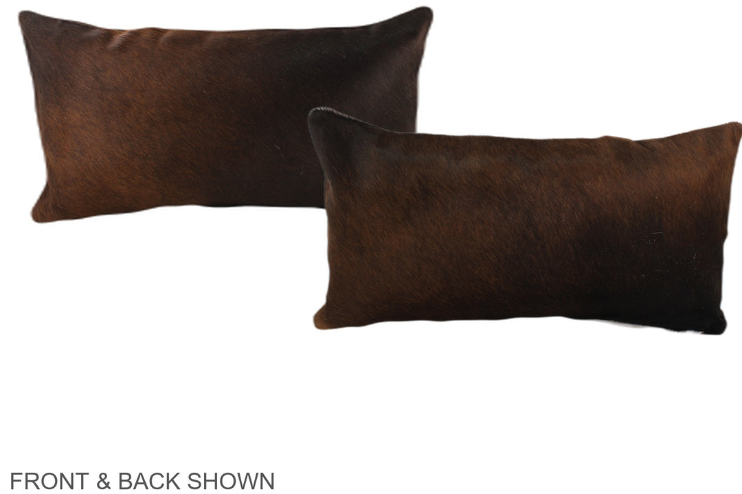 Chocolate 12"x22" Brazilian Cowhide Pillow #A37912 by Hudson Hides