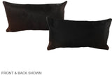 Solid Black 12"x22" Brazilian Cowhide Pillow #A37915 by Hudson Hides