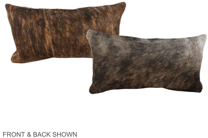 Dark Brindle 12"x22" Brazilian Cowhide Pillow #A37918 by Hudson Hides