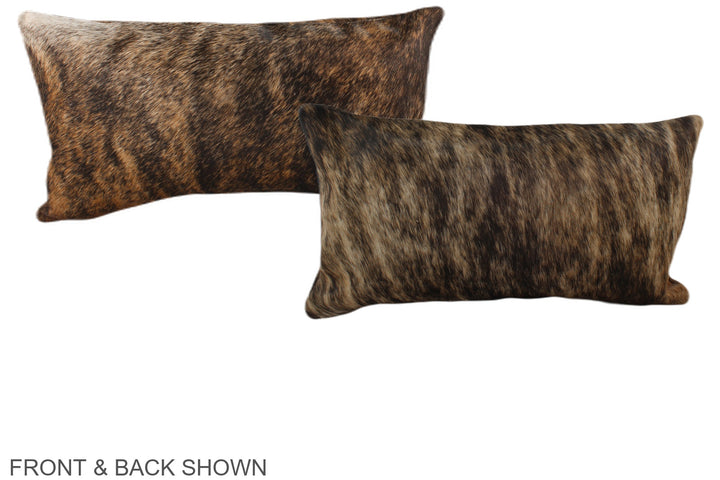 Dark Brindle 12"x22" Brazilian Cowhide Pillow #A37922 by Hudson Hides