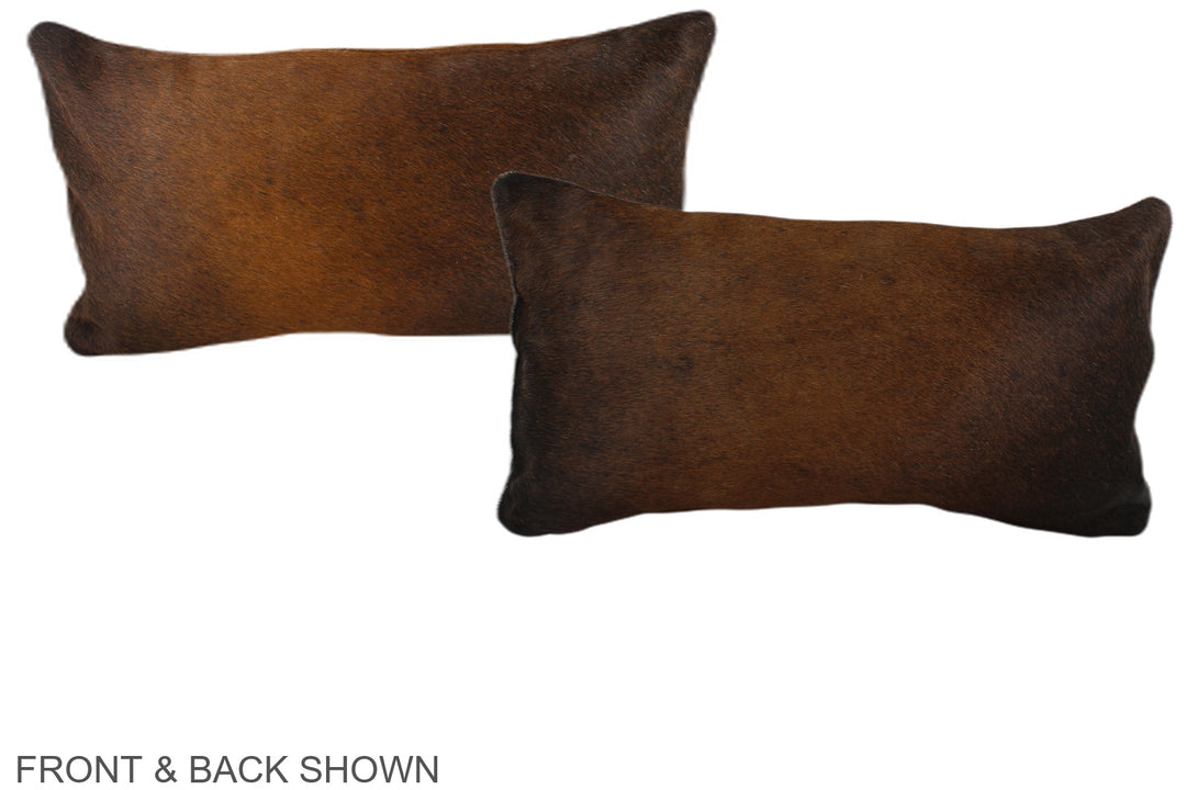 Chocolate 12"x22" Brazilian Cowhide Pillow #A37930 by Hudson Hides