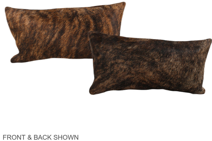 Dark Brindle 12"x22" Brazilian Cowhide Pillow #A37936 by Hudson Hides