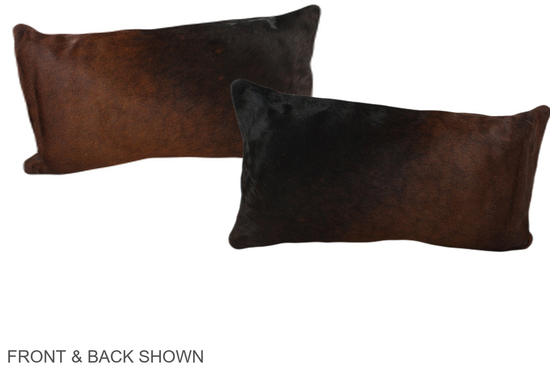 Chocolate 12"x22" Brazilian Cowhide Pillow #A37942 by Hudson Hides