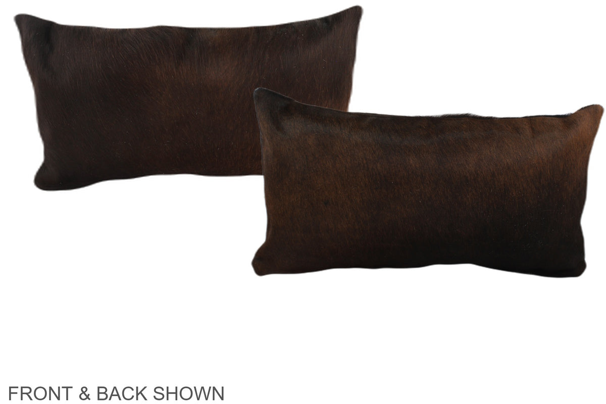 Chocolate Cowhide Pillow #A37945
