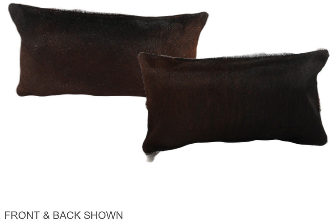 Chocolate 12"x22" Brazilian Cowhide Pillow #A37950 by Hudson Hides