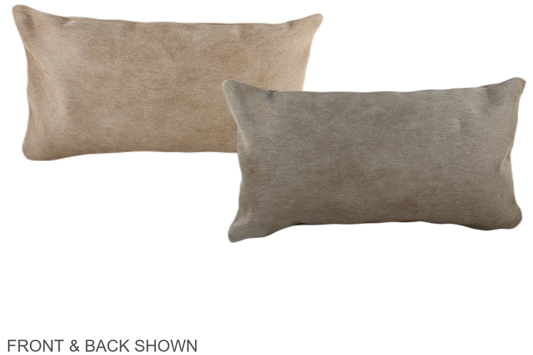 Taupe 12"x22" Brazilian Cowhide Pillow #A37958 by Hudson Hides