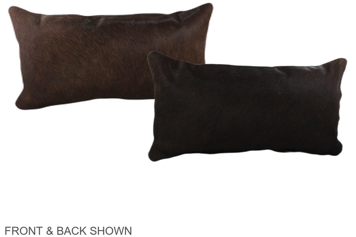 Chocolate 12"x22" Brazilian Cowhide Pillow #A37965 by Hudson Hides