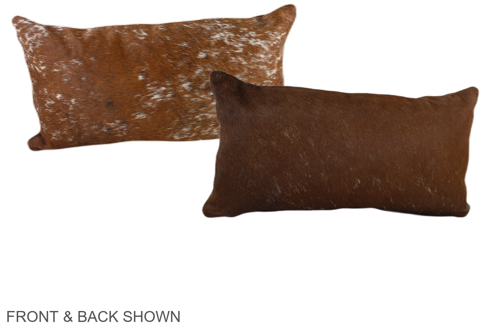 Salt and Pepper Brown Cowhide Pillow #A37969