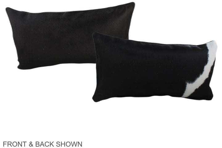 Black and White 12"x22" Brazilian Cowhide Pillow #A37974 by Hudson Hides